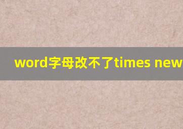 word字母改不了times new roman